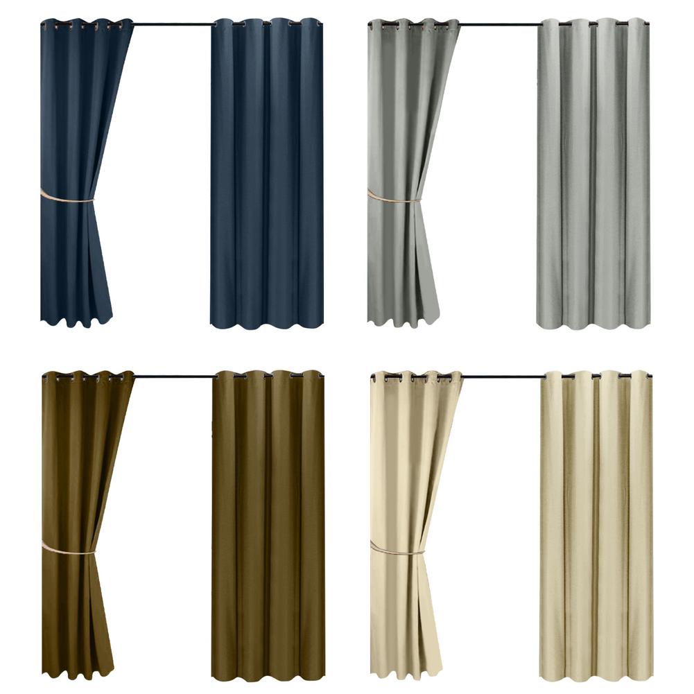 Outdoor Curtains For Patio Rustproof Grommet Top Waterproof Window Curtain Drapes For Porch,Pergola,Cabana,Gazebo 134x210cm