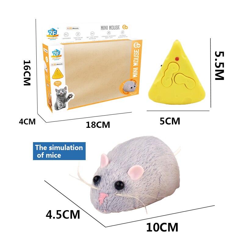 Infrared RC Toy Kit for Kids Adults Smart Remote Control Snake Mouse Cobra Tortoise Prank Jokes Radio Insect for Boys Toy: rc-Grey-rat