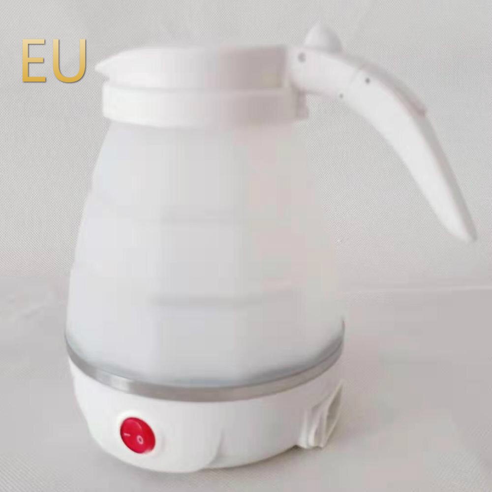 Klapp Tragbare Elektrische Wasser Wasserkocher Handheld Elektrische Wasser Glaskolben Topf Auto Energie-aus Schutz Wasserkocher: Weiß EU Stecker