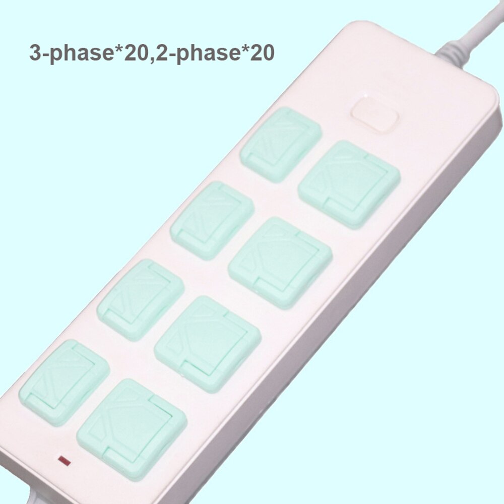 Anti Elektrische Shock Stekkers Protector Cover Cap Anti-Shock Stopcontact Elektrische Outlet Kinderen Veiligheid Guard Protection Cover: B green