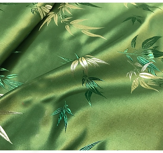 Mylb Bambus blatt stoff imitieren seide Brokat Damast Jacquard Polster Einrichtung Patchwork stoff näHenne Gewebe 75*50cm