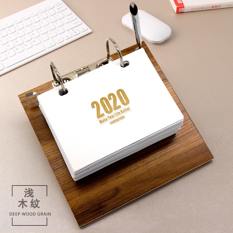 Kalendersæde krønikekalender 365 dage én side om dagen kontor skrivebordsdekoration plan denne kalender: Trækorn 2020