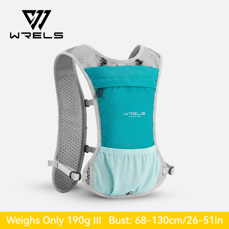 WRELS Hydrations-Rucksack mit Wasserblase, Trinkweste für Männer und Frauen, für Marathon-, Trailrunning, Radfahren und Wandern: Silberfarbe