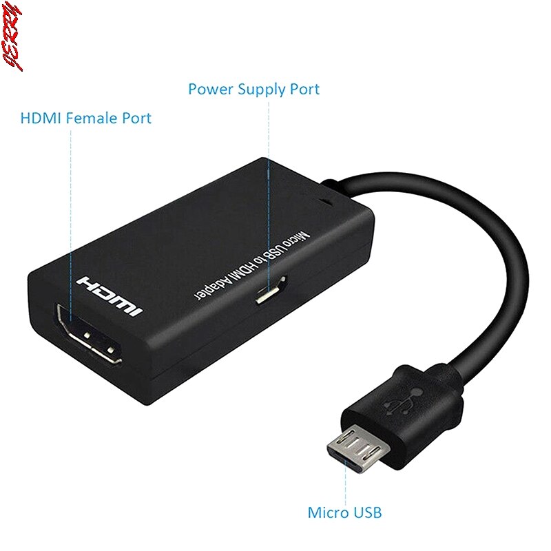 Micro USB MHL 2.0 To HDMI HDTV TV HD Adapter Cable 1080PHDMI Audio Video Cable MHL Converter Mobile Phone Mobile Samsung LG S7