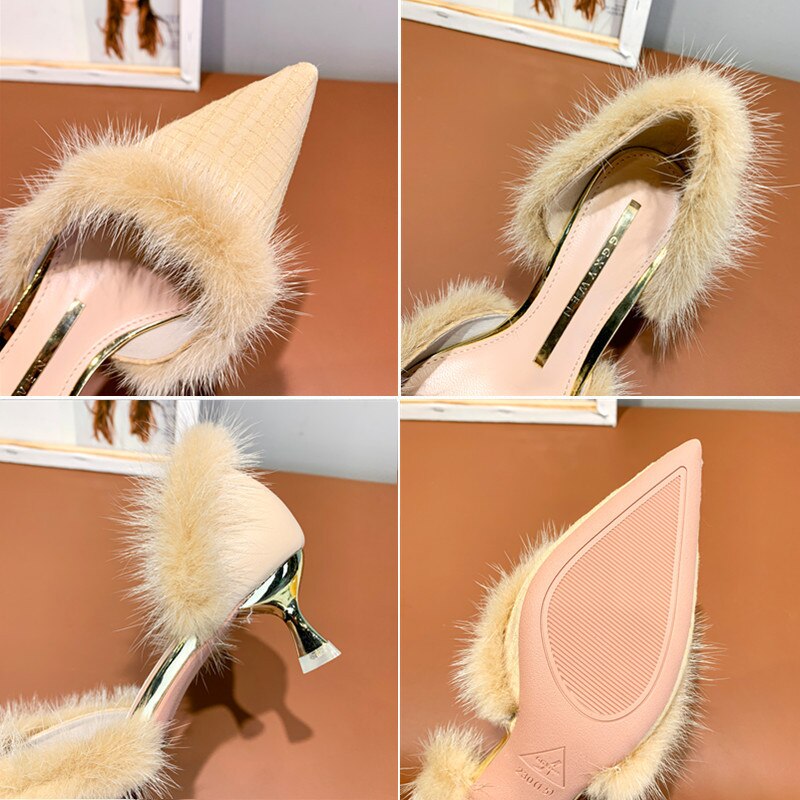 Woman Sandals Gladiator Fur Ladies Ankle Wrap Wedges Women Platform Shoes Female Lace Up Sandalias De Mujer