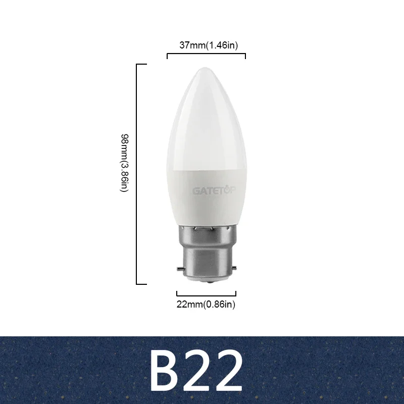 6 stks 220 V E27/E14/B22 LED Kaars Lampen, 3-7 W, hoge helderheid Energiebesparing voor Kroonluchters, Muur/Tafel/Vloerlampen & Home Decor: YELLOW / green / 3w
