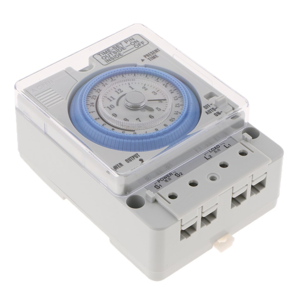 DIN RAIL Analogue Day 24H Timer Switch Industrial Daily Time Switch 110-240V