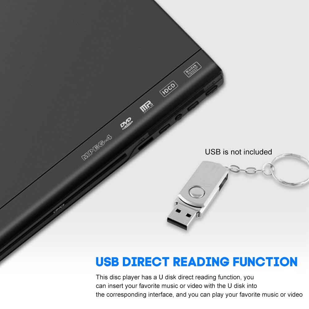 5.1 Surround Sound For TV Entertainment With AV Cable DVD Player Video USB Compatible Media HD 1080P Audio All Region Free Movie