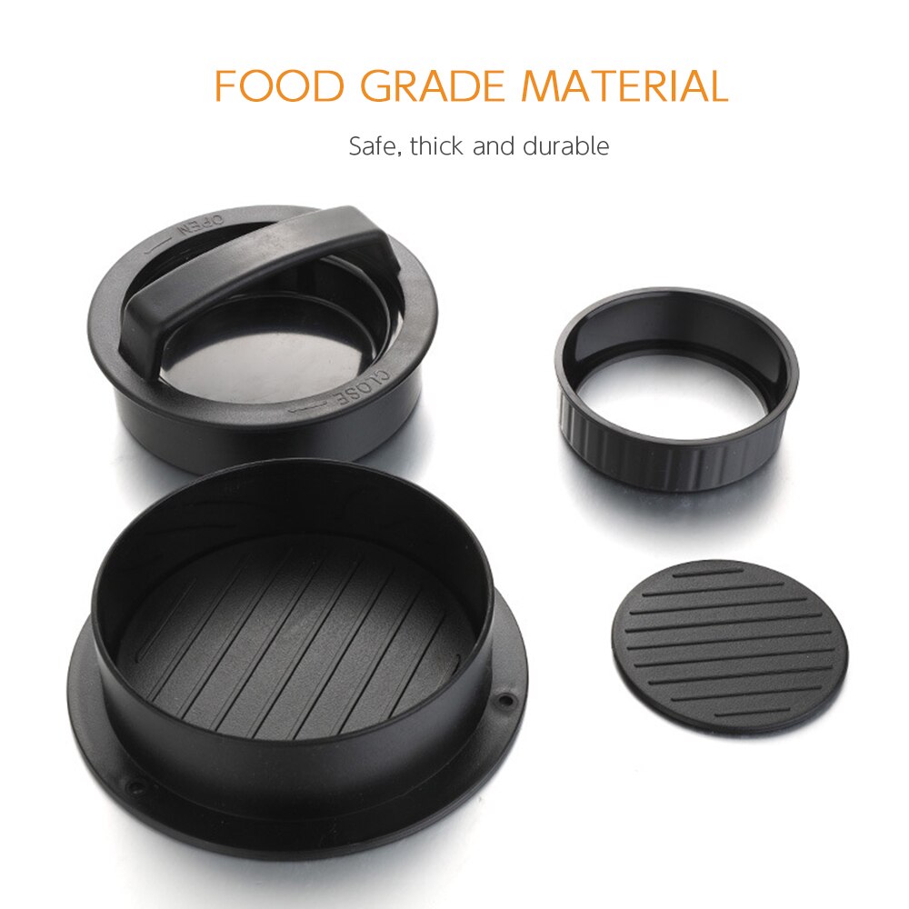 Round Hamburger Press Plastic Hamburger Maker For Meat Beef Grill Burger Patty Press Mold Kitchen Tool Kitchen Round Shape
