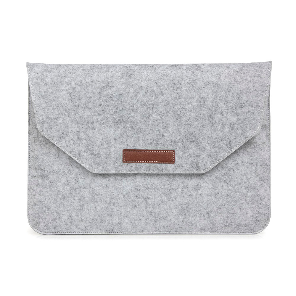 Wolvilt laptoptas 11 12 13 15,6 inch voor Macbook Huawei Xiaomi laptoptas met muismat of Power Mini-Pack cadeau-tablethoes: < 12" / Beige