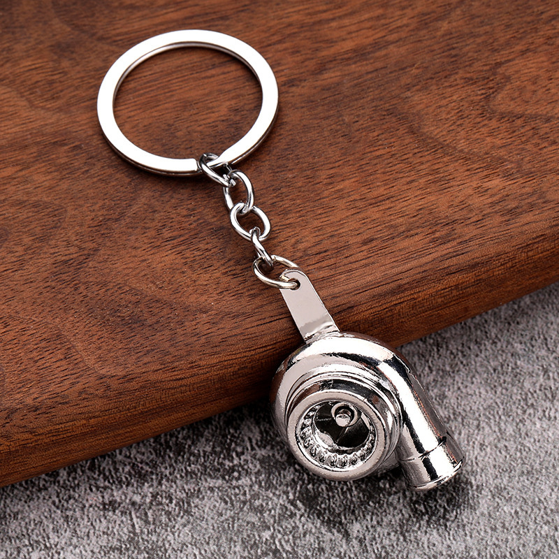 Spinning Turbine Schlüsselanhänger Zinklegierung Metall Schlüsselanhänger Mini Turbo Turbolader Schlüsselanhänger Auto Styling Umrüstung Auto Innenzubehör