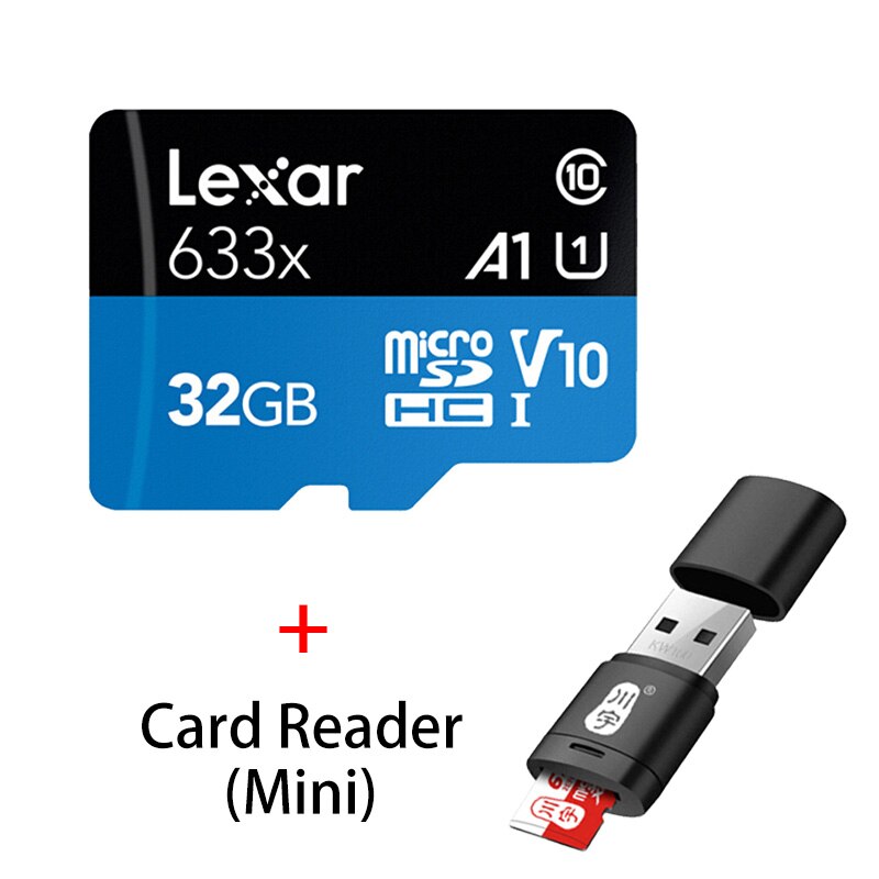 Lexar 633X Micro SD de 32GB 128GB 64GB 256GB 512GB tarjeta Micro SD de 16GB SD/TF tarjeta Flash tarjeta de memoria 32 64 microSD de 128 gb para teléfono: TF633X-032G-C286