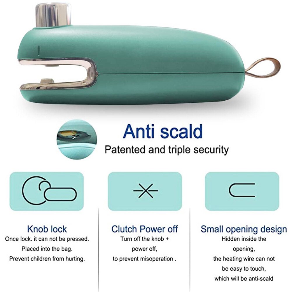 Draagbare Warmte Sealer Plastic Pakket Opbergtas Mini Sluitmachine