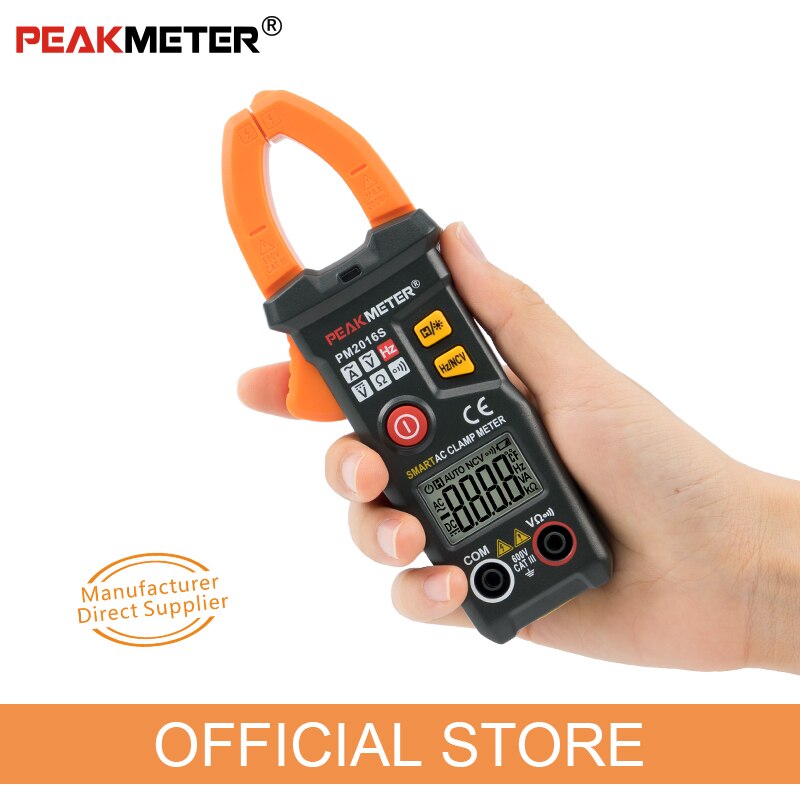 PEAKMETER PM2016S PM2016A Automatic Intelligent Digital Clamp Meter Multimeter Ammeter High Precision Anti-burning Clamp Meter