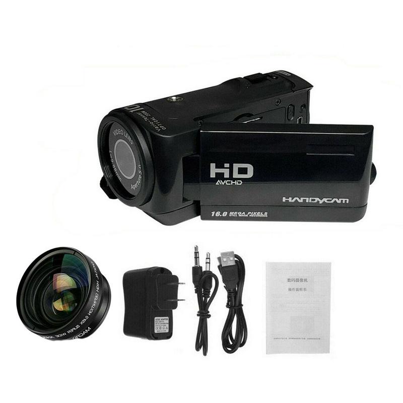 1080P Hd 16x Zoom Digitale Camcorder Video Camera Dv Recorder Camera Microfoon Externe J3H7