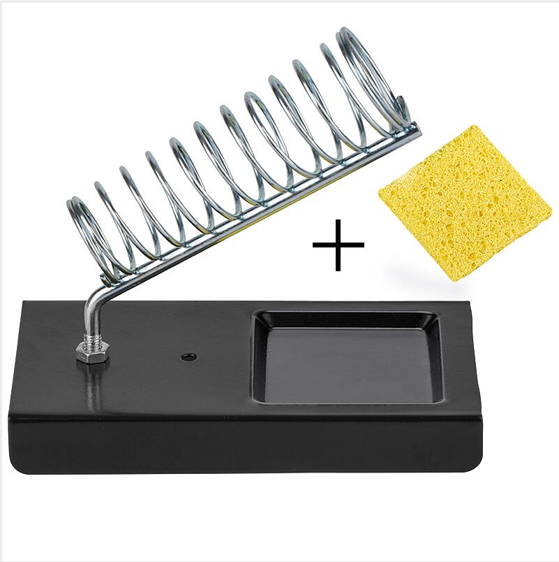 WMORE soldering iron Stand Holder with Cleaning Sponge Metal Pads Generic High Temperature Resistance welding solder iron stand: Default Title