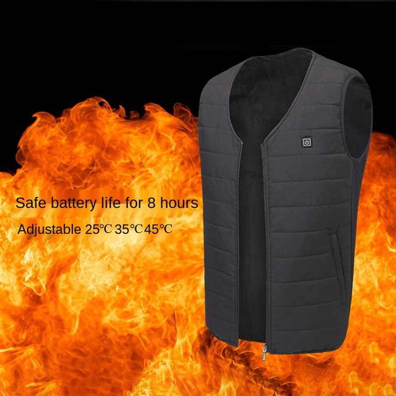 Intelligent Electric Heating Vest Heatable Clothes Three Zone Winter Warm Jackets Heated Vest USB Charging Heating Vest