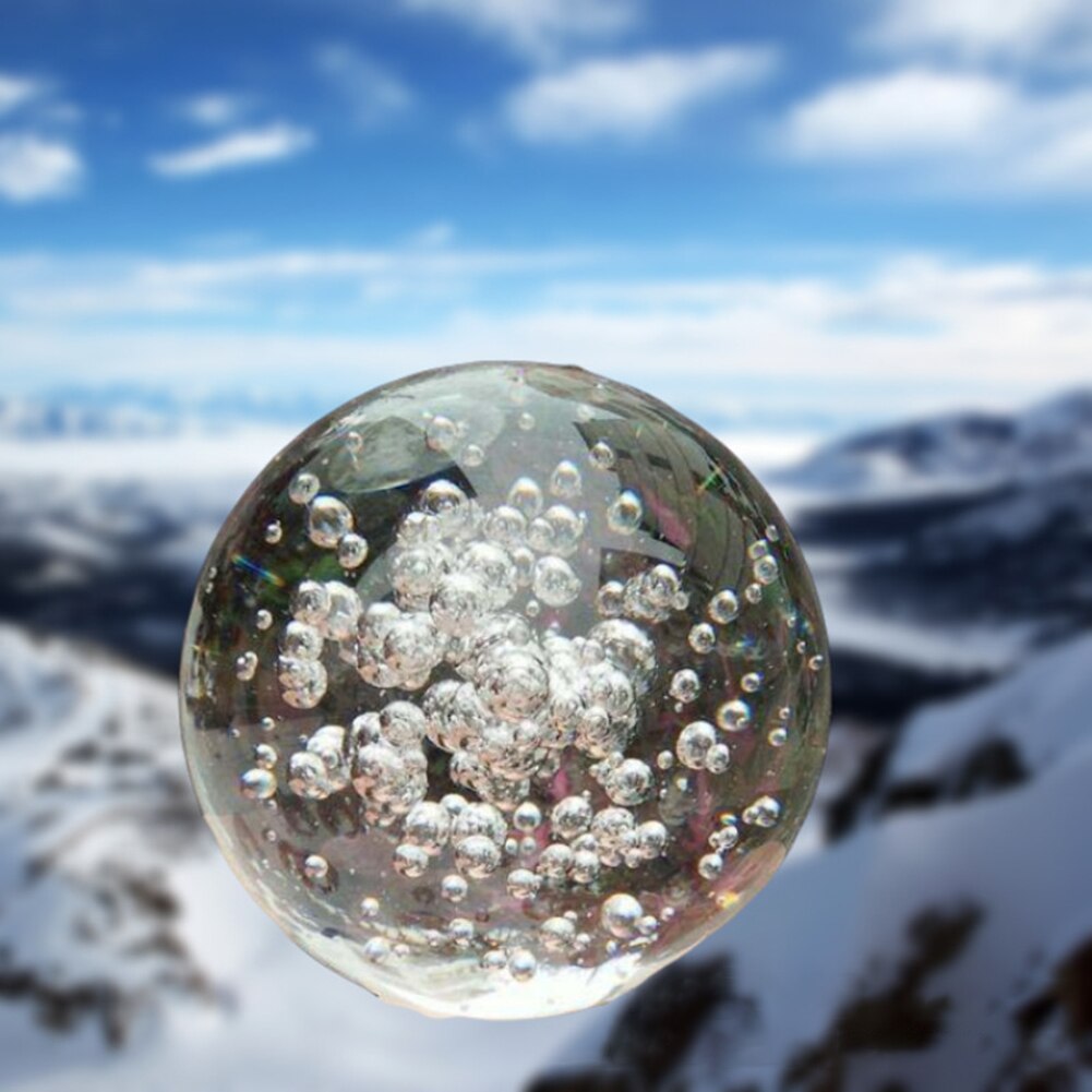 Transparent Glass Crystal Ball 30/40/80/100mm Sphere Photography Photo Shooting Props Lens Clear Round Artificial Ball Decor