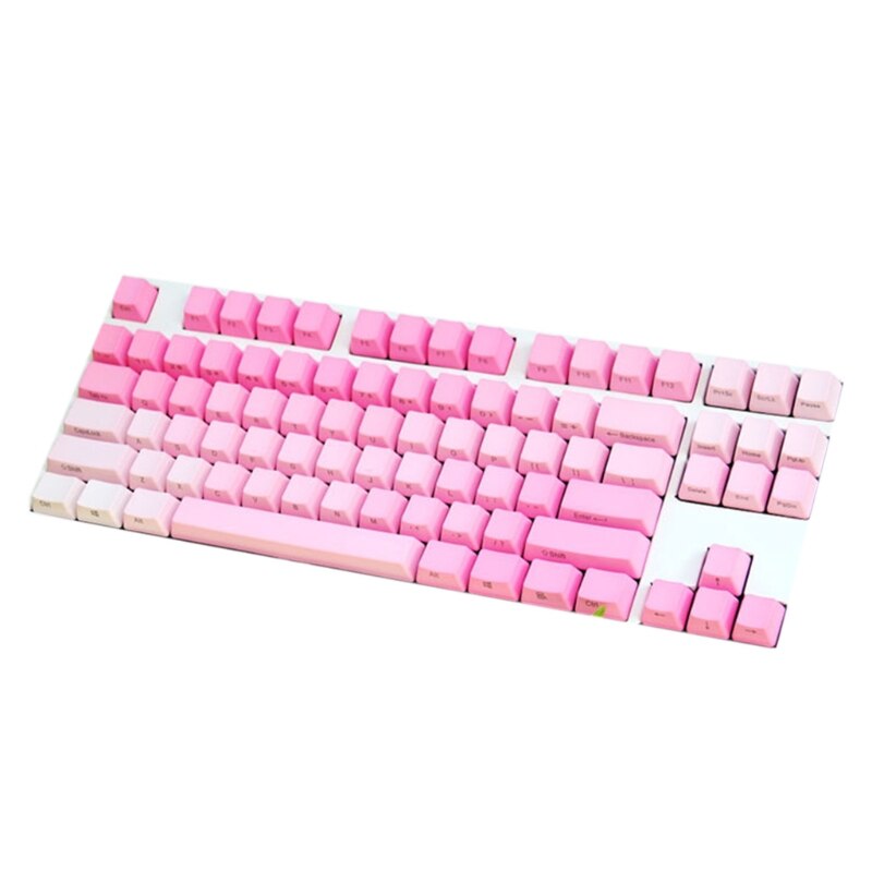 87/104/108 Keys OEM Profile Custom Side-Printed Keycaps PBT Backlit Gradient Keycaps for MX Cherry Mechanical Keyboard: 87PK