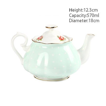 Ceramic Household Teapot European Coffee Pot Kung Fu Ceramic Office Personal Teapot With Flower Pattern Portable Afternoon Tea: F