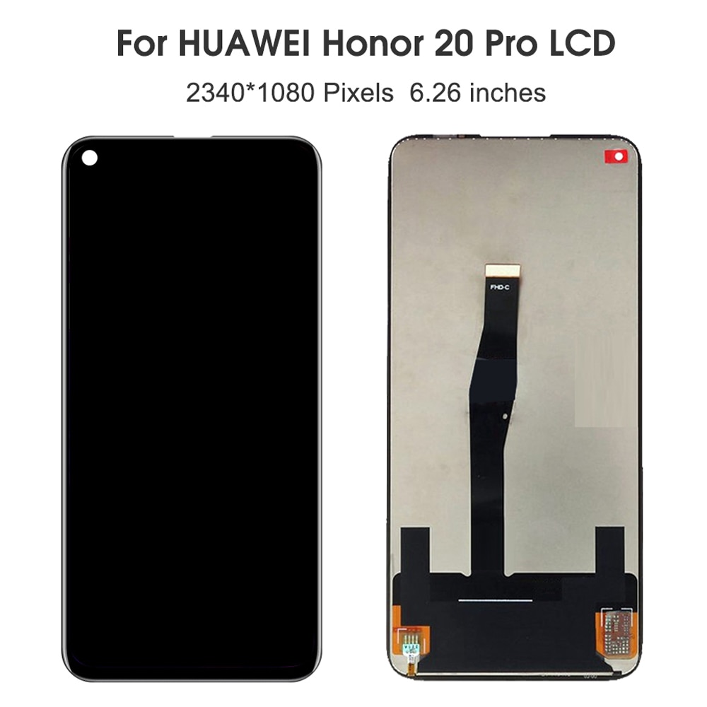 6.26'' Original Nova5T Lcd for Huawei Honor 20 LCD Touch Screen With Frame Digitizer Assesmbly For Honor 20 Pro YAL-AL10 YAL-L41