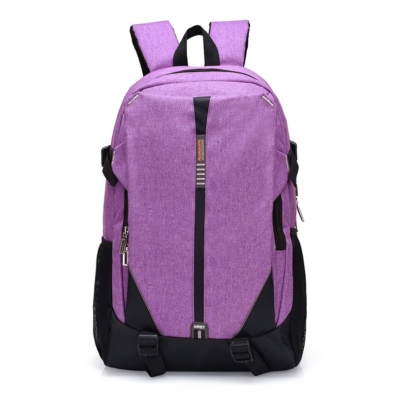 lässig USB Ladung Männer Rucksack Große Kapazität Nylon Geschäft Laptop Rucksack Männer Computer Reise Männer Rucksack Schule Tasche: Violett