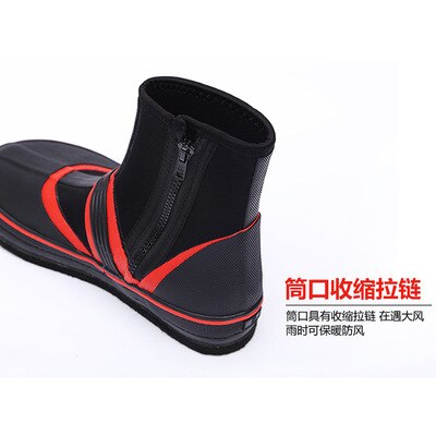 Chaussures de pêche antidérapantes, chaudes, à semelles pointues, bottes de pluie, antidérapantes, à fond en feutre, équipement de pêche