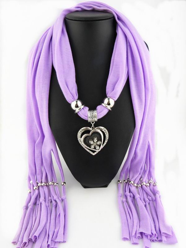 Kvinnor halsdukar halsband smycken hjärta ädelsten halsband hänge halsduk dam tofs halsdukar kvinnliga sjalar foulard femme: 4