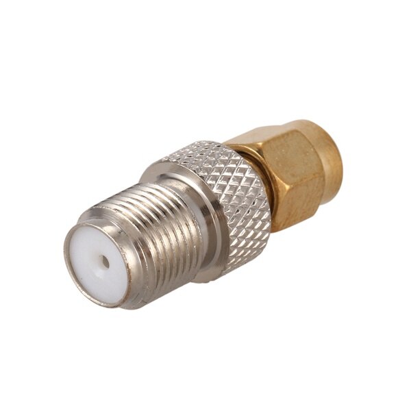 RF coax coax adapter RP-SMA mannelijk naar F vrouwelijke, zilver