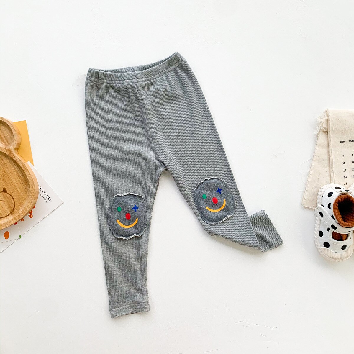 Pantalon Long pour bébé, Style, dessin animé, Patchwork, couleur unie, en coton, vêtements pour filles de 0 à 24 mois, automne 2022