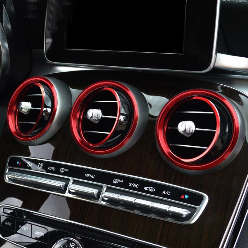 Til mercedes glc 250 300 260 glc coupe c-clsaa amg interiør modificeret bil klistermærker tilbehør luftudtag lys strip