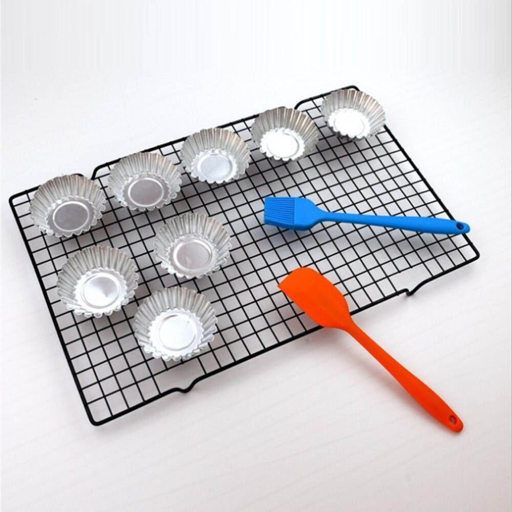 Red de soporte para enfriar pasteles antiadherente de malla metálica Rectangular negra de 25x40cm para galletas/pasteles y pasteles rejilla para repostería glaseado