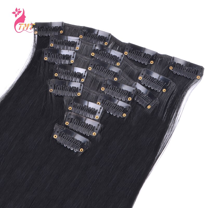 Clip in Hair Extensions Synthetic Long Straight Hairpieces Extensions For Adding Hair Volume Fluffy Clip In Hair for Women