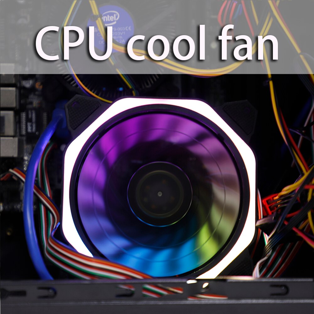 120mm 7 LED Ultra Silent Computer PC Case Cooling Fan 7 LEDs 12V With Rubber Quiet Molex Connector 4Pin Plug Fans Cooler