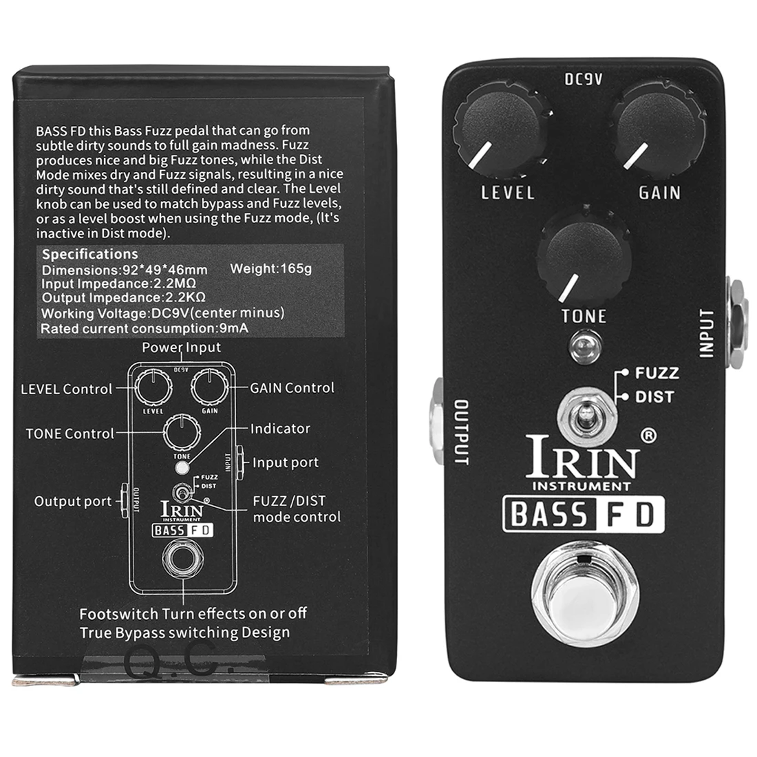 IRIN Guitarra Effect Pedal Compression Fuzz Overdrive Distortion Boost Bass True Bypass Pedals Electric Guitar Accessories: Orange