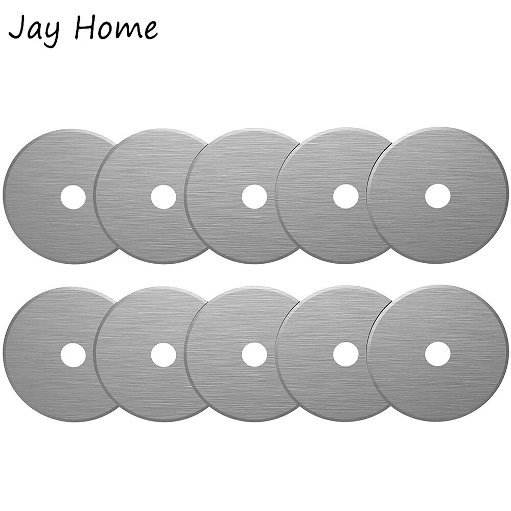 5/10Pcs 45mm Rotary Cutter Blades Stainless Steel Fabric Leather Cutting Blades for Quilting Sewing Rotary Cutter Blades Refill: 10Pcs