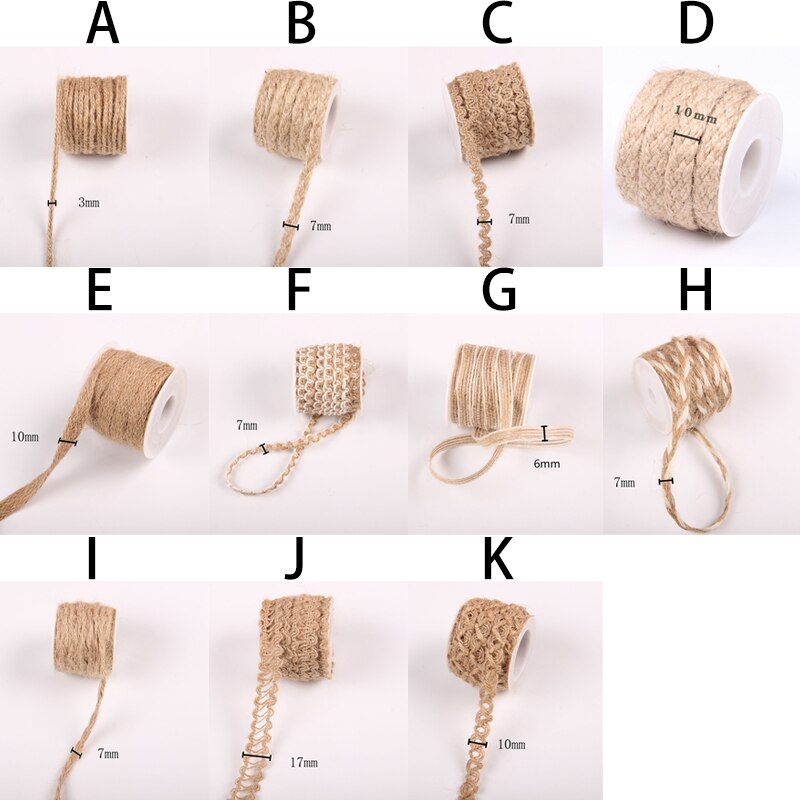 Corde de ficelle en toile de Jute hessienne, 5M, en toile de Jute naturelle, pour emballage , fournitures décoratives Vintage pour fête de mariage