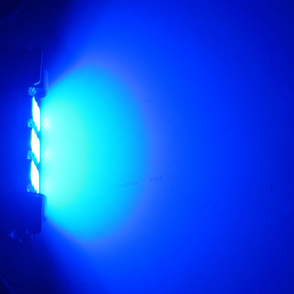 Bombilla de festón LED para coche, luz de lectura Canbus 5630 6 9 SMD, 12V, 31mm, 36mm, 39mm, 41mm, compartimento de equipaje, blanco, rojo, azul hielo, rosa, 2 uds.: Azul / 36mm 8000k