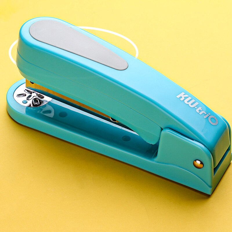 360 Rotation Stapler Use 24/6 Staples Effortless Long Stapler School Paper Stapler Office Bookbinding Supplies 5360R: 1pc Light Blue