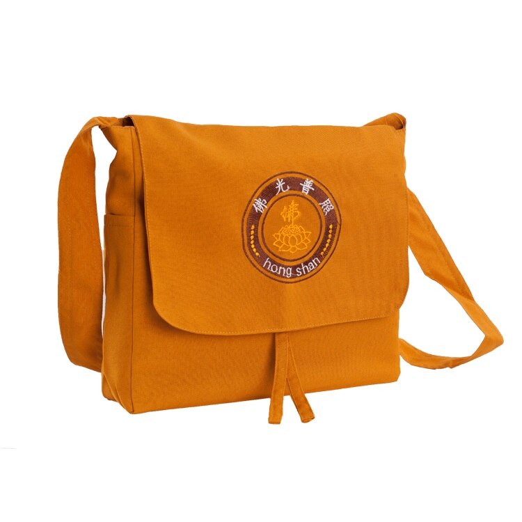 Bolso budista de monje budista, bolsa de hombro: Polyester Yellow