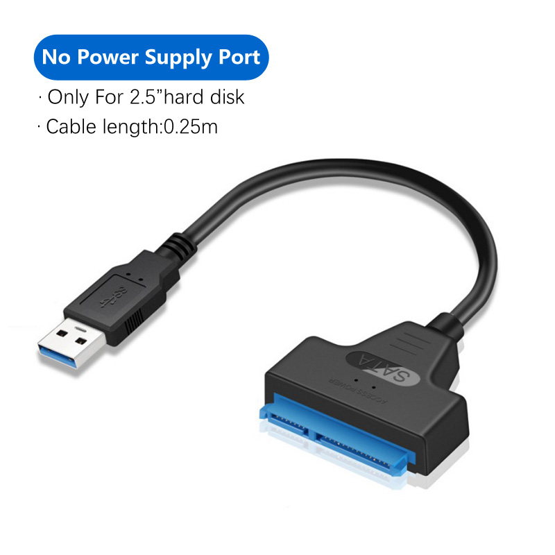 Sata adapter kabel usb 3.0 to sata converter 2.5 3.5 tommer super speed harddisk til hdd ssd usb 3.0 to sata kabel: Kun for 2.5 tommer
