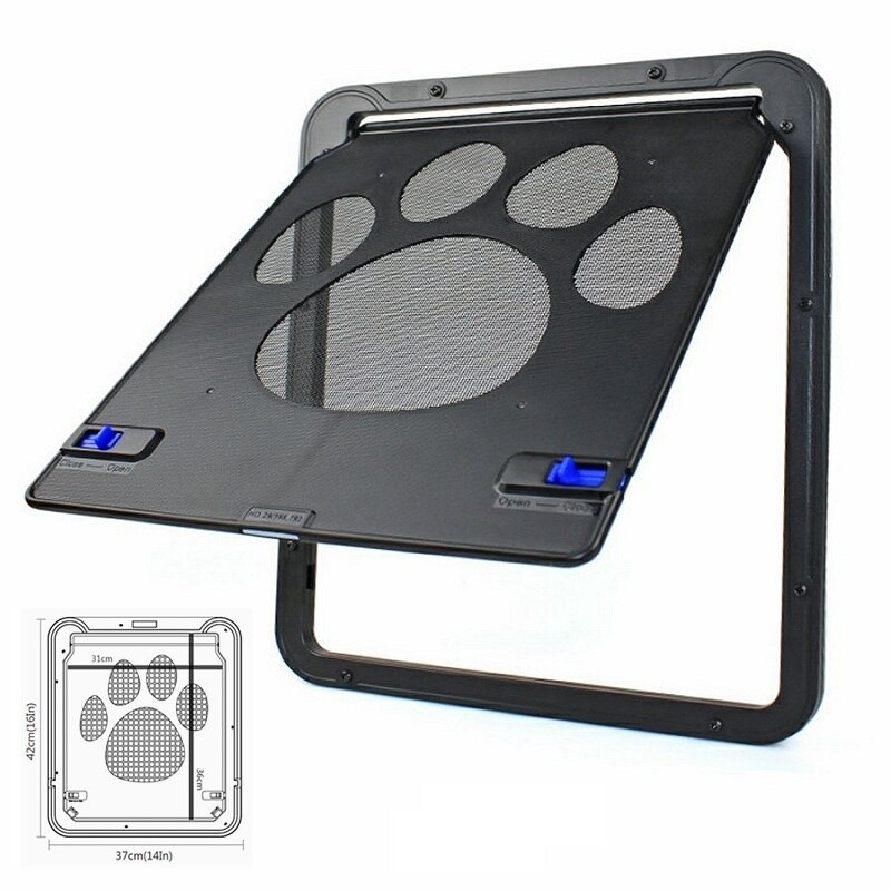 Porte de sécurité à rabat magnétique pour animaux de compagnie, paravent verrouillable, pour chiots et chatons: L  37cm x 42cm