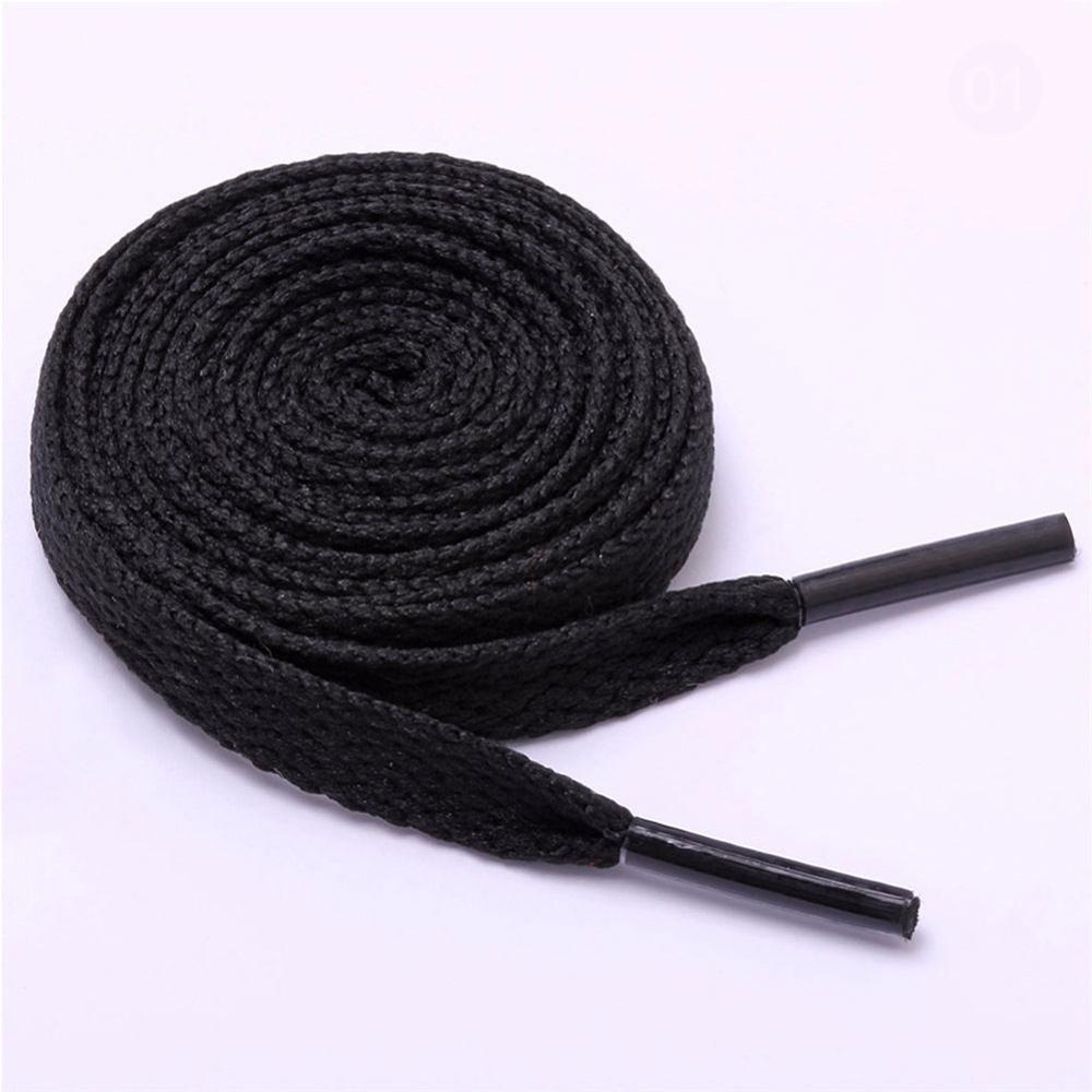 Cordones de hilo dorado y plateado brillante para zapatillas deportivas, cordones planos para correr, cordones de zapato colorido para hombre y mujer, 1 par: Black 120cm