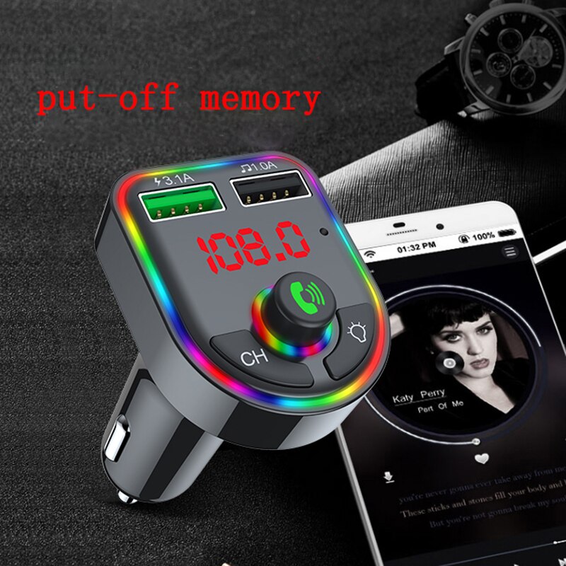 FM Transmitter Wireless Bluetooth Car Kit Handsfree Car MP3 Audio Music Player Dual USB Radio Modulator Car Kit 3.1A USB Charger