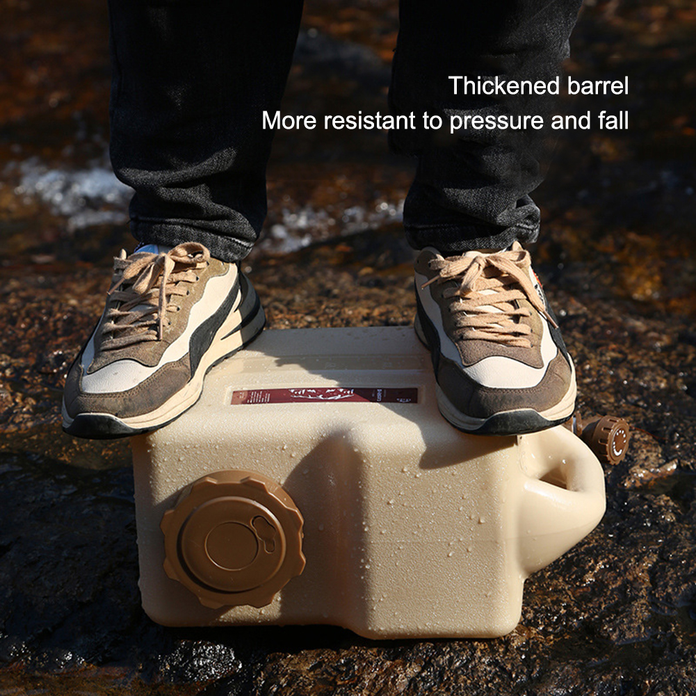 12/19l stora vattentankar för utomhusbruk, bärbara vattentankar för camping, vandring och vatten med kran