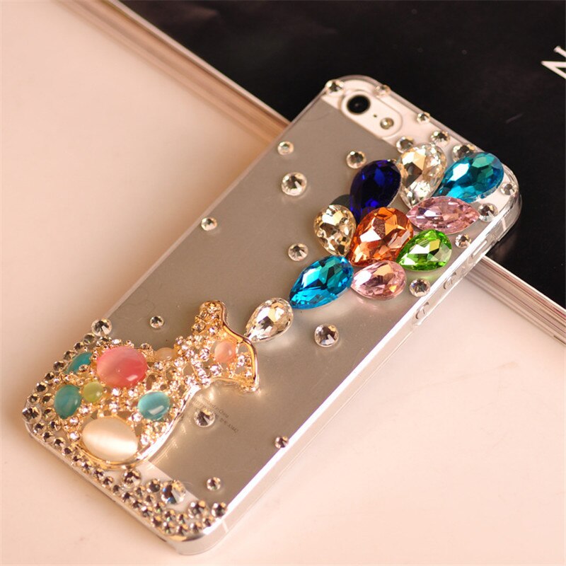 Lamadiaa Luxe 3D Kleurrijke Diamond Rhinestone Bling Gevallen Voor Iphone 11 12 Mini Pro Xs Max Xr X 8 7 6 Plus Diy Crystal Coque