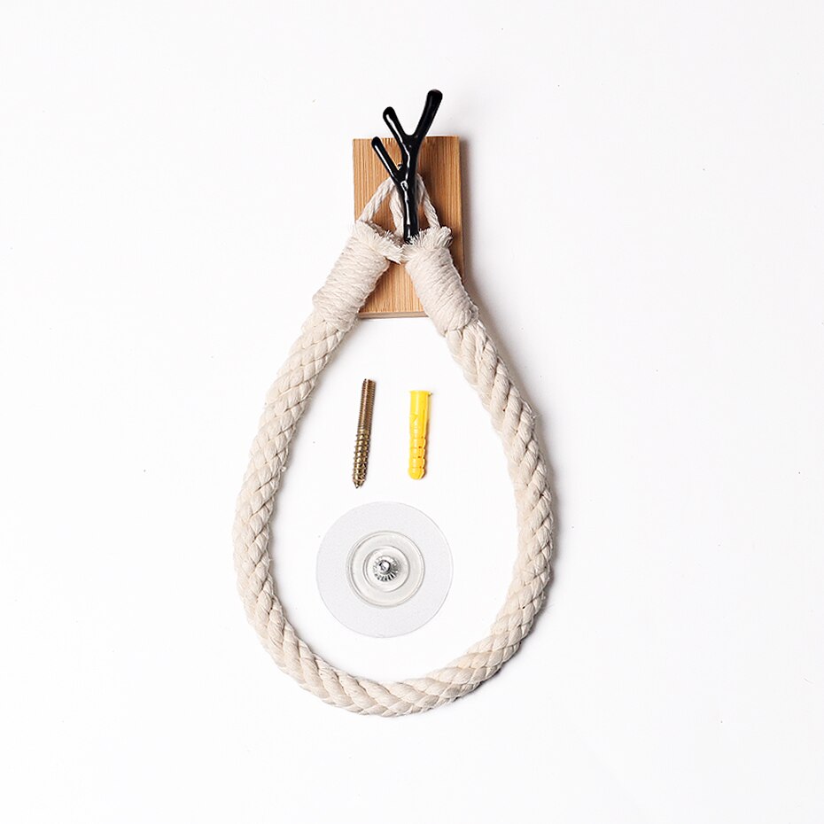 Toilet Paper Holder..Rope Toilet Roll Holder..Jute Rope Nautical Decor..for bathroom..Diamond Knot.: Black