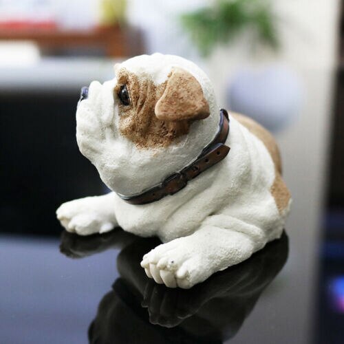 Jjm Vet Britse Bulldog Hond Pet Figuur Canidae Dier Auto Decor Collector Toys Pvc Model Educatief Voor Volwassenen Kids