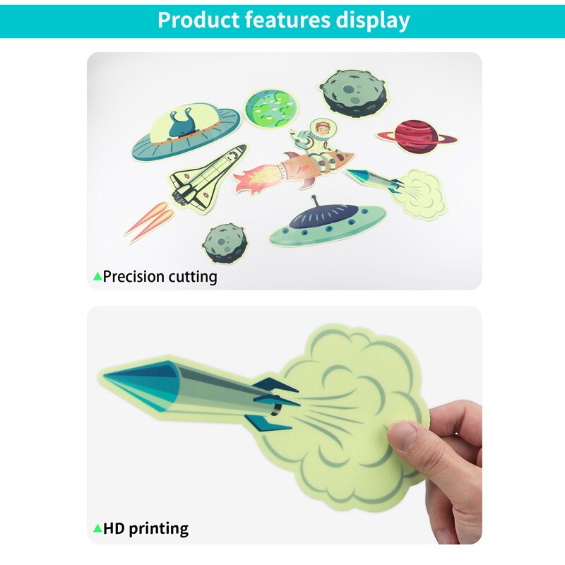 Cartoon Luminous Wall Stickers Home Decor Kawaii Moon Star Animal Wallpaper Kids Room Mural Nursery Poster Bedroom Decoration