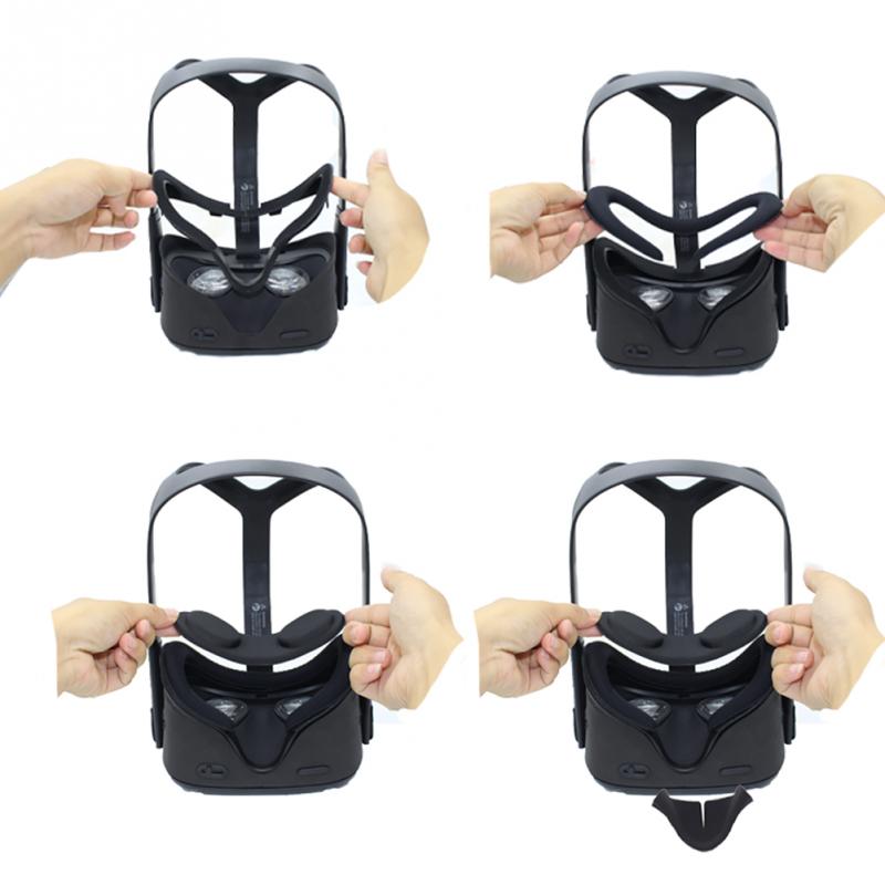 5in1 Gesicht Abdeckung Objektiv Abdeckung Gesichts Schnittstelle Halterung Anti-Leckage Nase Pad einstellen für Oculus Suche VR Glas Zubehör